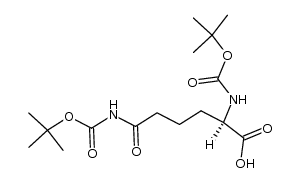 Nα,Nca-di-tert-butyloxycarbonyl-D-homoglutamine Structure