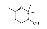 trans-(3R,6R)-Tetrahydro-2,2,6-trimethyl-2H-pyran-3-ol Structure
