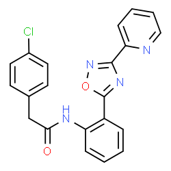 2-(4-chlorophenyl)-N-{2-[3-(pyridin-2-yl)-1,2,4-oxadiazol-5-yl]phenyl}acetamide Structure