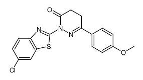 2-(6-chloro-1,3-benzothiazol-2-yl)-6-(4-methoxyphenyl)-4,5-dihydropyridazin-3-one结构式
