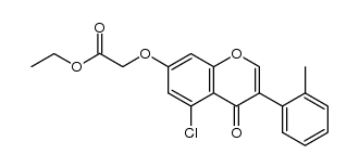 Ethyl [(5-chloro-3-(2-methylphenyl)-4-oxo-4H-1-benzopyran-7-yl)oxy]acetate Structure