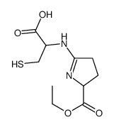 2-[(2-ethoxycarbonyl-3,4-dihydro-2H-pyrrol-5-yl)amino]-3-sulfanylpropanoic acid结构式