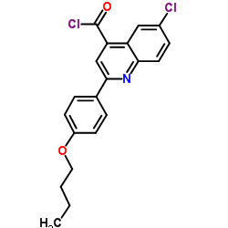 2-(4-Butoxyphenyl)-6-chloro-4-quinolinecarbonyl chloride Structure