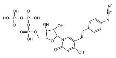 1-arabinofuranosyl-5-(4-azidostyryl)uracil 5'-triphosphate结构式
