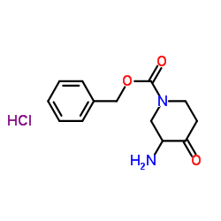 3-氨基-4-氧代哌啶-1-羧酸苄酯盐酸盐结构式