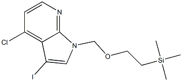 4-chloro-3-iodo-1-((2-(trimethylsilyl)ethoxy)methyl)-1H-pyrrolo[2,3-b]pyridine结构式