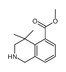 Methyl 4,4-dimethyl-1,2,3,4-tetrahydroisoquinoline-5-carboxylate结构式