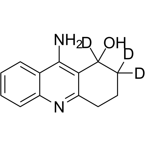 9-Amino-1,2,3,4-tetrahydroacridin-1-ol-d3 Structure