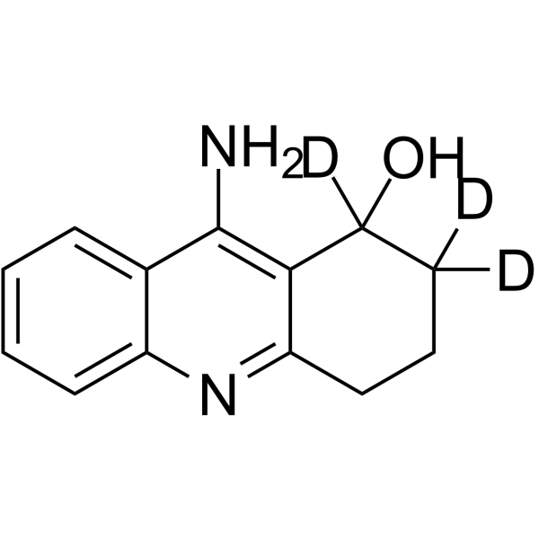 9-Amino-1,2,3,4-tetrahydroacridin-1-ol-d3 structure