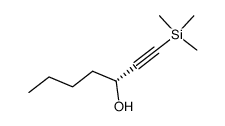 (R)-1-(trimethylsilyl)-1-heptyn-3-ol结构式