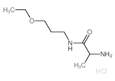 2-Amino-N-(3-ethoxypropyl)propanamide hydrochloride结构式