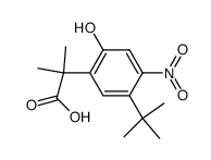 2-(5-tert-butyl-2-hydroxy-4-nitrophenyl)-2-methylpropanoic acid结构式