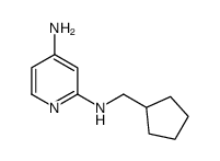 N2-(cyclopentylmethyl)pyridine-2,4-diamine结构式