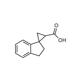 2',3'-Dihydrospiro[cyclopropane-1,1'-indene]-2-carboxylic acid Structure