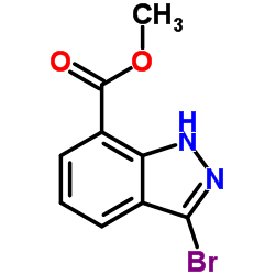 3-溴-1H-吲唑-7-羧酸甲酯结构式