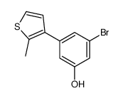 3-bromo-5-(2-methylthiophen-3-yl)phenol结构式