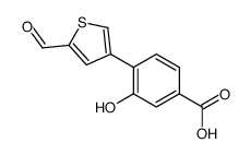 4-(5-formylthiophen-3-yl)-3-hydroxybenzoic acid结构式