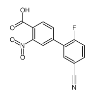 4-(5-cyano-2-fluorophenyl)-2-nitrobenzoic acid结构式