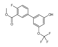 methyl 2-fluoro-5-[3-hydroxy-5-(trifluoromethoxy)phenyl]benzoate结构式