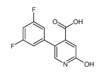 5-(3,5-difluorophenyl)-2-oxo-1H-pyridine-4-carboxylic acid结构式