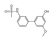 N-[3-(3-hydroxy-5-methoxyphenyl)phenyl]methanesulfonamide结构式