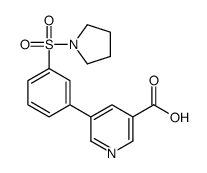 5-(3-pyrrolidin-1-ylsulfonylphenyl)pyridine-3-carboxylic acid Structure