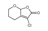 3-chloro-5,6--dihydro-4H-furo[2,3-b]pyran-2-(7aH)-one结构式