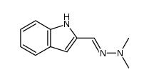 Indole-2-carboxaldehyde N,N-dimethylhydrazone结构式