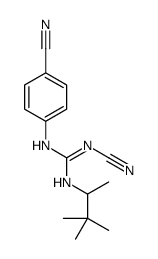 1-cyano-3-(4-cyanophenyl)-2-(3,3-dimethylbutan-2-yl)guanidine Structure