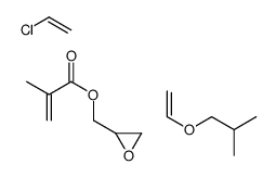 chloroethene,1-ethenoxy-2-methylpropane,oxiran-2-ylmethyl 2-methylprop-2-enoate结构式