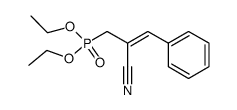 (Z)-2-(diethoxyphosphorylmethyl)-3-phenylprop-2-enenitrile结构式