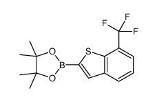 4,4,5,5-tetramethyl-2-(7-(trifluoromethyl)benzo[b]thiophen-2-yl)-1,3,2-dioxaborolane Structure