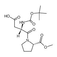 N-(tert-butoxycarbonyl)-L-aspartyl-L-proline methyl ester结构式