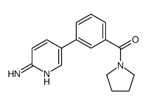 5-[3-(pyrrolidinocarbonyl]phenyl]pyridin-2-amine structure