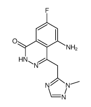 5-amino-7-fluoro-4-((1-methyl-1H-1,2,4-triazol-5-yl)methyl)phthalazin-1(2H)-one结构式