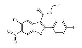 ethyl 5-bromo-2-(4-fluorophenyl)-6-nitrobenzofuran-3-carboxylate Structure