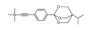 trimethyl-[2-[4-(1-propan-2-yl-3,5,8-trioxabicyclo[2.2.2]octan-4-yl)phenyl]ethynyl]silane Structure