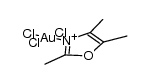 trichloro(2,4,5-trimethyloxazole)gold(III) Structure