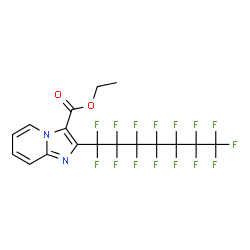 2-PENTADECAFLUOROHEPTYL-IMIDAZO[1,2-A]PYRIDINE-3-CARBOXYLIC ACID ETHYL ESTER结构式
