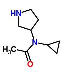 N-Cyclopropyl-N-(3-pyrrolidinyl)acetamide结构式