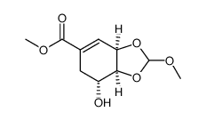 Methyl (3R,4S,5R)-5-Hydroxy-3,4-<(methoxymethylene)dioxy>cyclohex-1-ene-1-carboxylate结构式