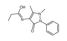 N-(1,5-dimethyl-3-oxo-2-phenyl-2,3-dihydro-1H-pyrazol-4-yl)propionamide structure