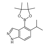 5-isopropyl-4-(4,4,5,5-tetramethyl-1,3,2-dioxaborolan-2-yl)-1H-indazole结构式