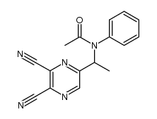 N-(1-(5,6-dicyanopyrazin-2-yl)ethyl)-N-phenylacetamide结构式