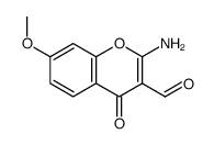 2-amino-7-methoxy-4-oxochromene-3-carbaldehyde Structure