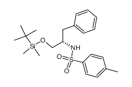 (S)-N-[1-benzyl-2-(tert-butyldimethylsilyloxy)ethyl]-p-toluenesulfonamide结构式