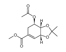 (3R,4S,5R)-7-(Acetyloxy)-3a,6,7,7a-tetrahydro-2,2-dimethyl-1,3-benzodioxole-5-carboxylic Acid Methyl Ester structure