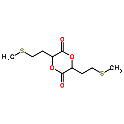 3,6-Bis[2-(methylsulfanyl)ethyl]-1,4-dioxane-2,5-dione结构式