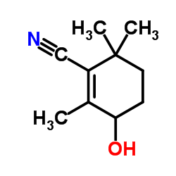 3-Hydroxy-2,6,6-trimethyl-1-cyclohexene-1-carbonitrile structure