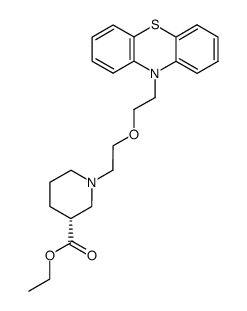 (R)-1-(2-(2-(10H-phenothiazin-10-yl)ethoxy)ethyl)-3-piperidine-carboxylic acid ethyl ester Structure